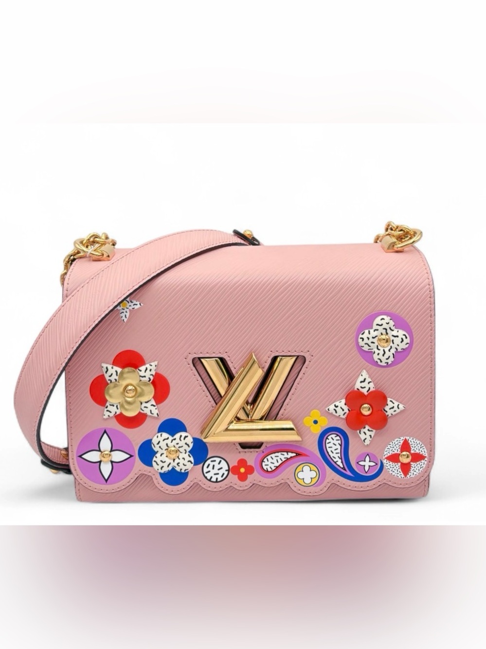 Louis Vuitton Epi Twist Bloom Flower MM- Pink Shoulder Bag
